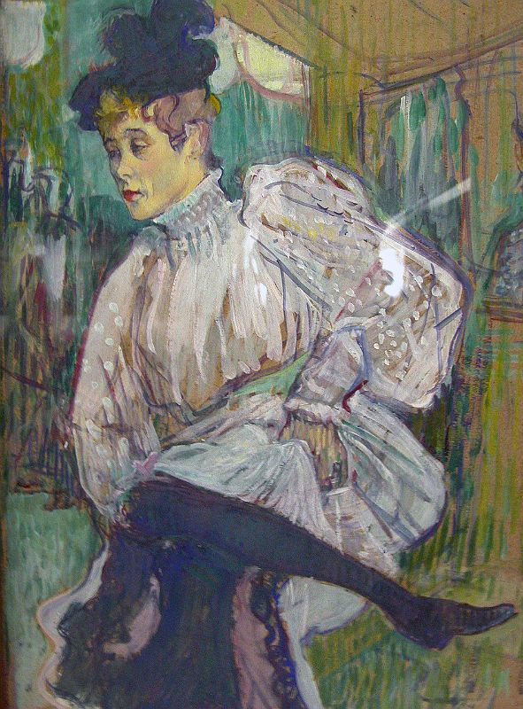 Paris Musee D'Orsay Henri de Toulouse Lautrec 1892 Jane Avril Dancing 
